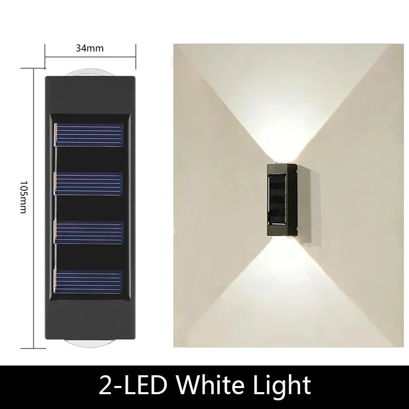 LIMITLZ™ Solar Wall Light, 4-LED Configuration, Fence and Deck Lighting
