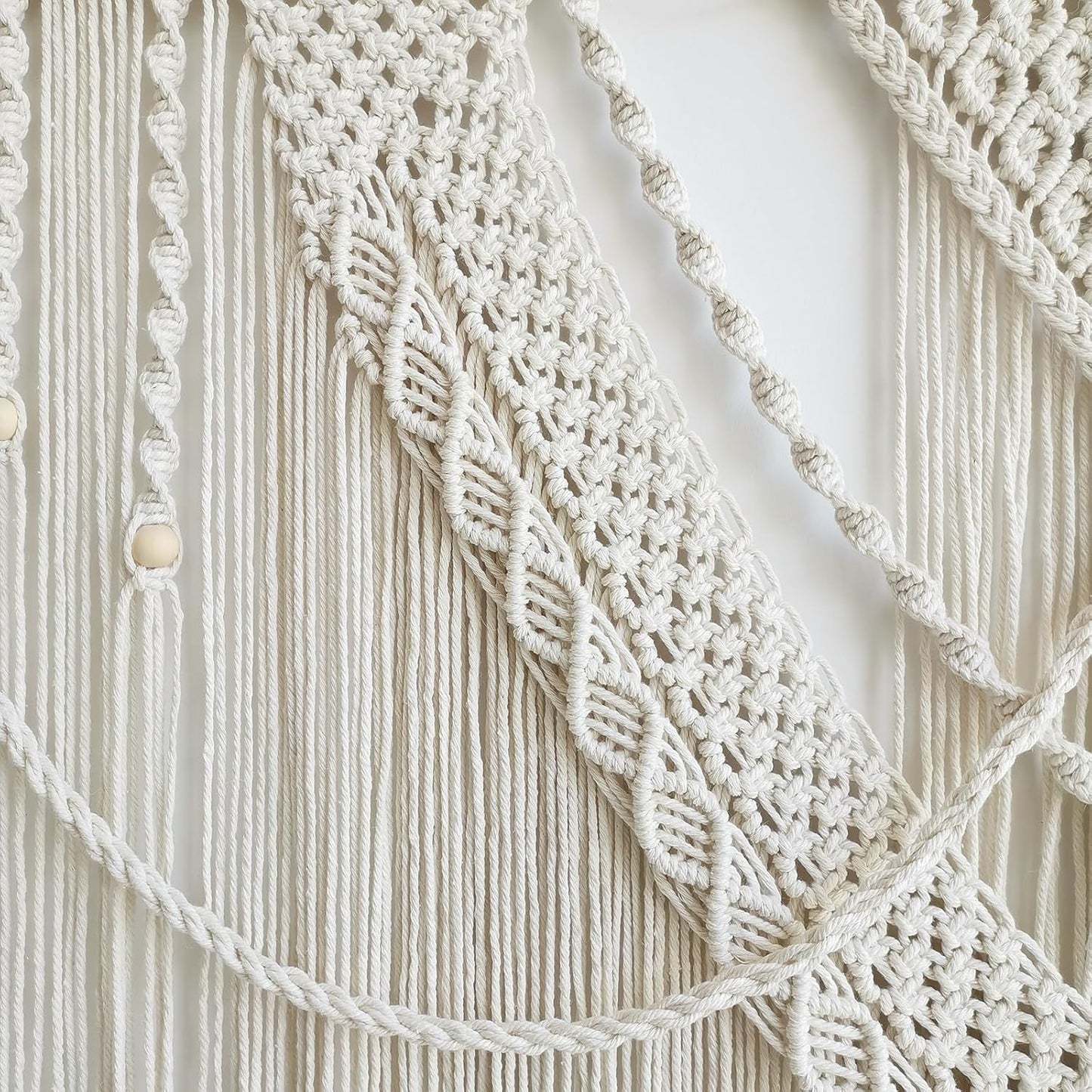 Macrame Wall Hanging Large- Boho Wall Decor- Large Wall Art- Wall Decor Living Room- Macrame Tapestry Boho Decor for Bedroom (Triangle)