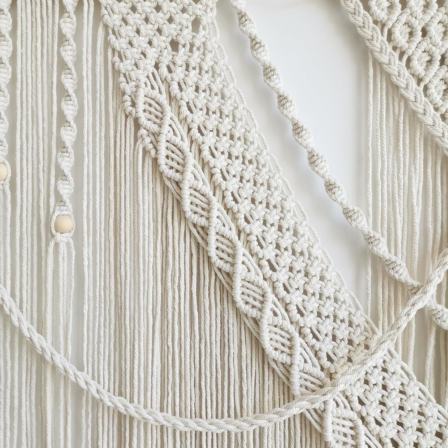 Macrame Wall Hanging Large- Boho Wall Decor- Large Wall Art- Wall Decor Living Room- Macrame Tapestry Boho Decor for Bedroom (Triangle)