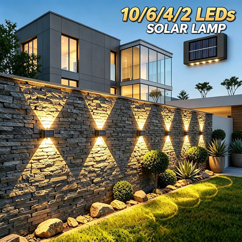 LIMITLZ™ Solar Wall Light, Cool White LED Mode, Waterproof IP65 Outdoor Sconce