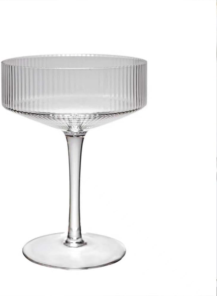 Elegant Martini Glasses Set of 4 - Premium Hand-Blown Lead-Free Crystal for Cocktails, Champagne, and More!