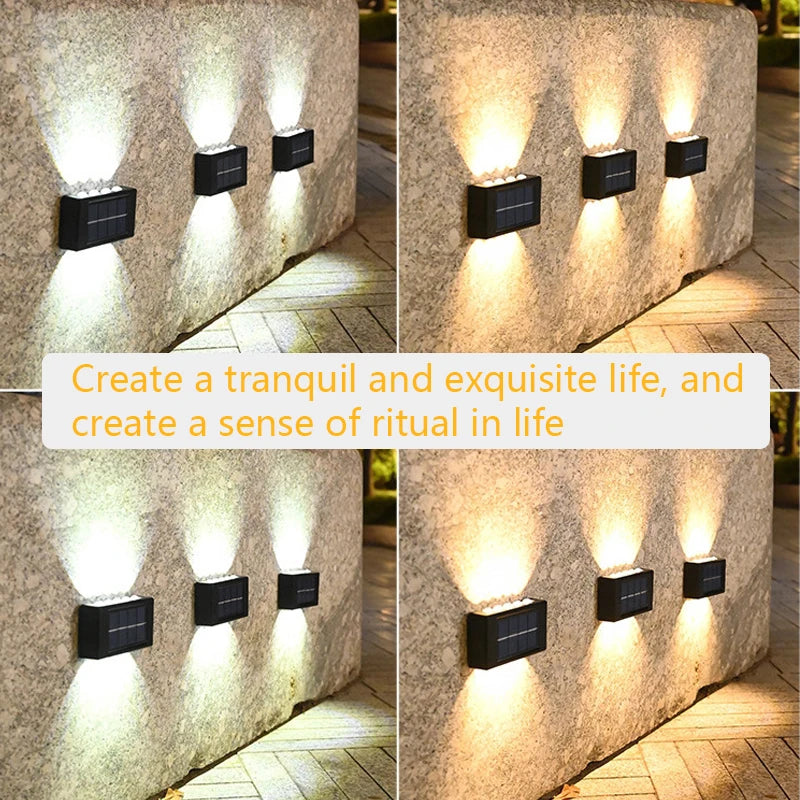 LIMITLZ™ Solar Wall Light Close-Up, ABS Housing, Wire-Free Wall Mount