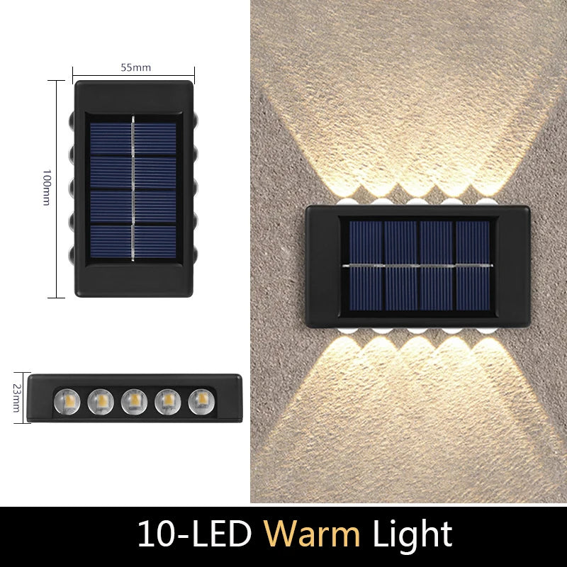 LIMITLZ™ Solar Wall Light, Pack of 2, Solar Outdoor Wall Sconce Set
