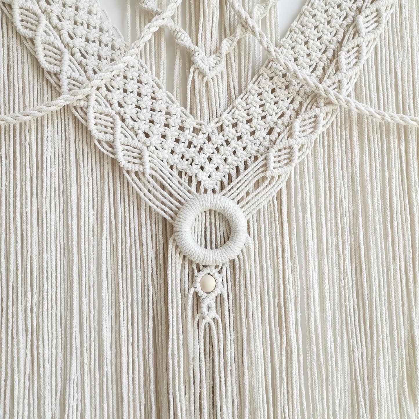 Macrame Wall Hanging Large- Boho Wall Decor- Large Wall Art- Wall Decor Living Room- Macrame Tapestry Boho Decor for Bedroom (Triangle)