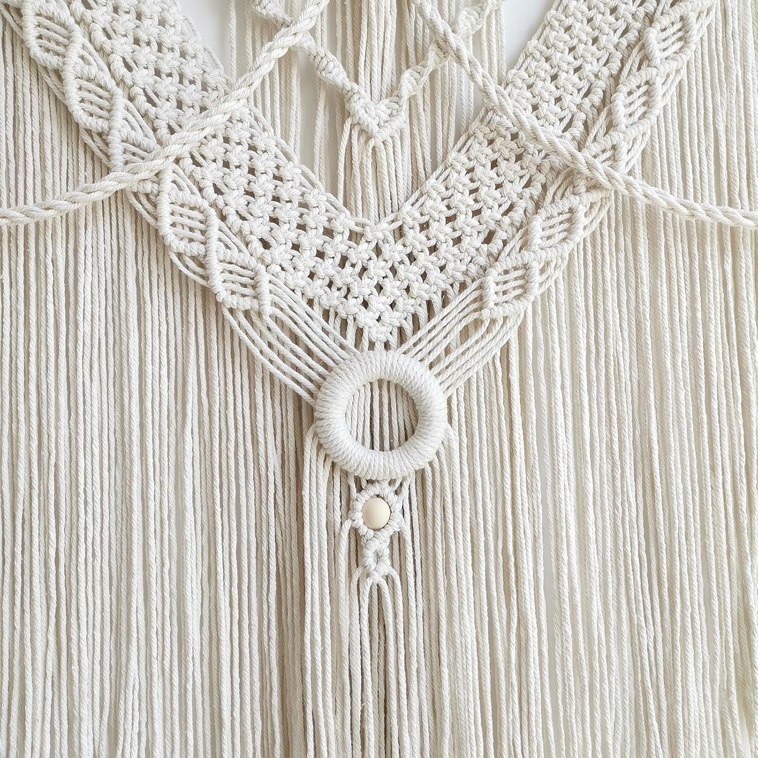 Macrame Wall Hanging Large- Boho Wall Decor- Large Wall Art- Wall Decor Living Room- Macrame Tapestry Boho Decor for Bedroom (Triangle)