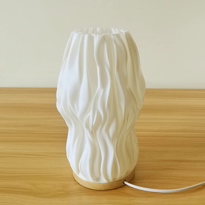 Chic French Cream 3D Desk Lamp - Perfect for Creating a Cozy Atmosphere in Your Bedroom, Study, or Coffee Shop
