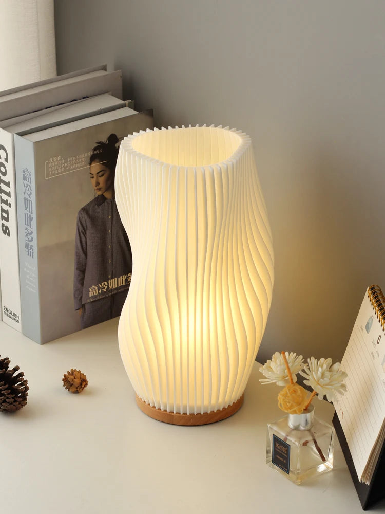 Chic French Cream 3D Desk Lamp - Perfect for Creating a Cozy Atmosphere in Your Bedroom, Study, or Coffee Shop
