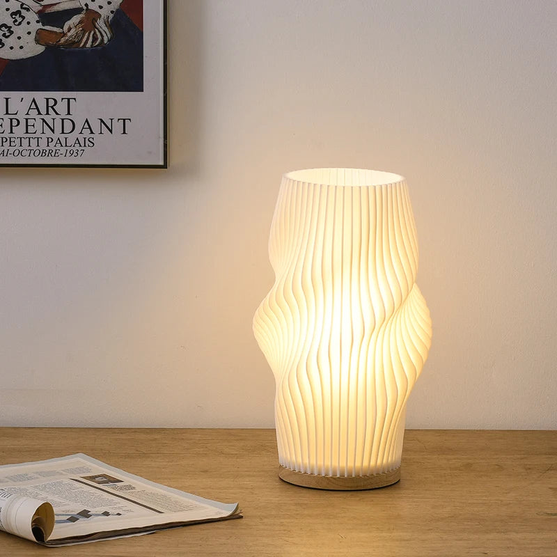 Chic French Cream 3D Desk Lamp - Perfect for Creating a Cozy Atmosphere in Your Bedroom, Study, or Coffee Shop