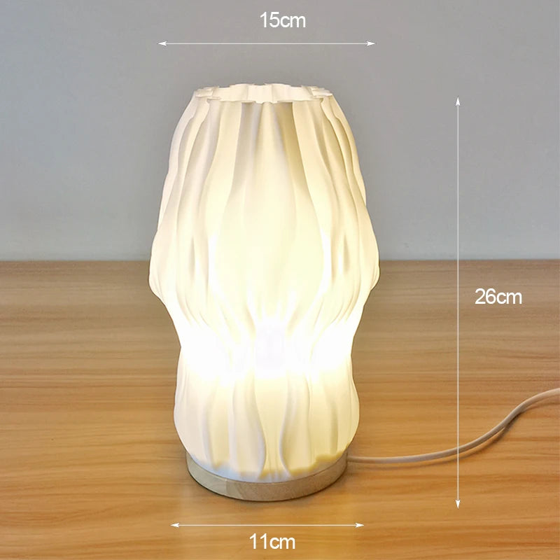 Chic French Cream 3D Desk Lamp - Perfect for Creating a Cozy Atmosphere in Your Bedroom, Study, or Coffee Shop
