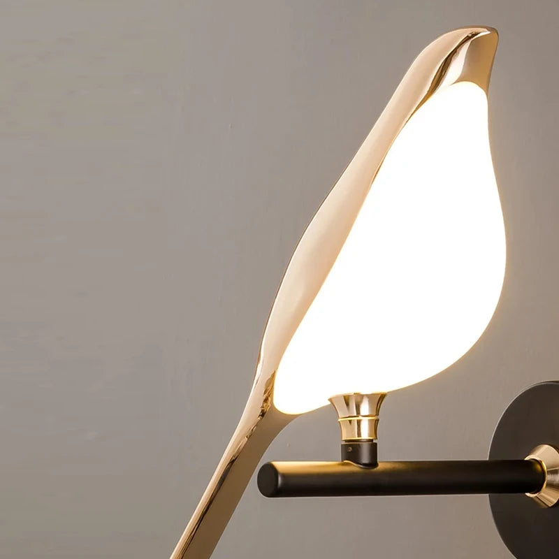 LIMITLZ™ Nordic Golden Bird LED Wall Lamp, Single Bird Gold Sconce, Warm White Light

