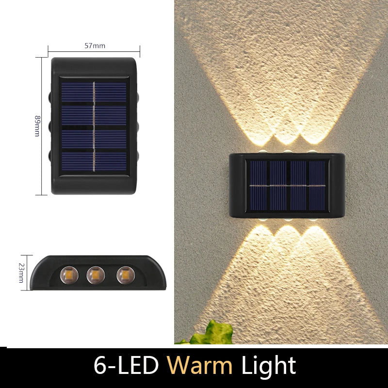 LIMITLZ™ Solar Wall Light Dimensions and Size Guide, Outdoor LED Sconce