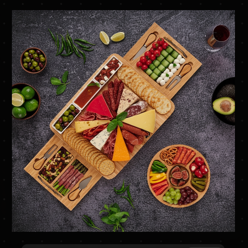 Expandable Bamboo Charcuterie Board
