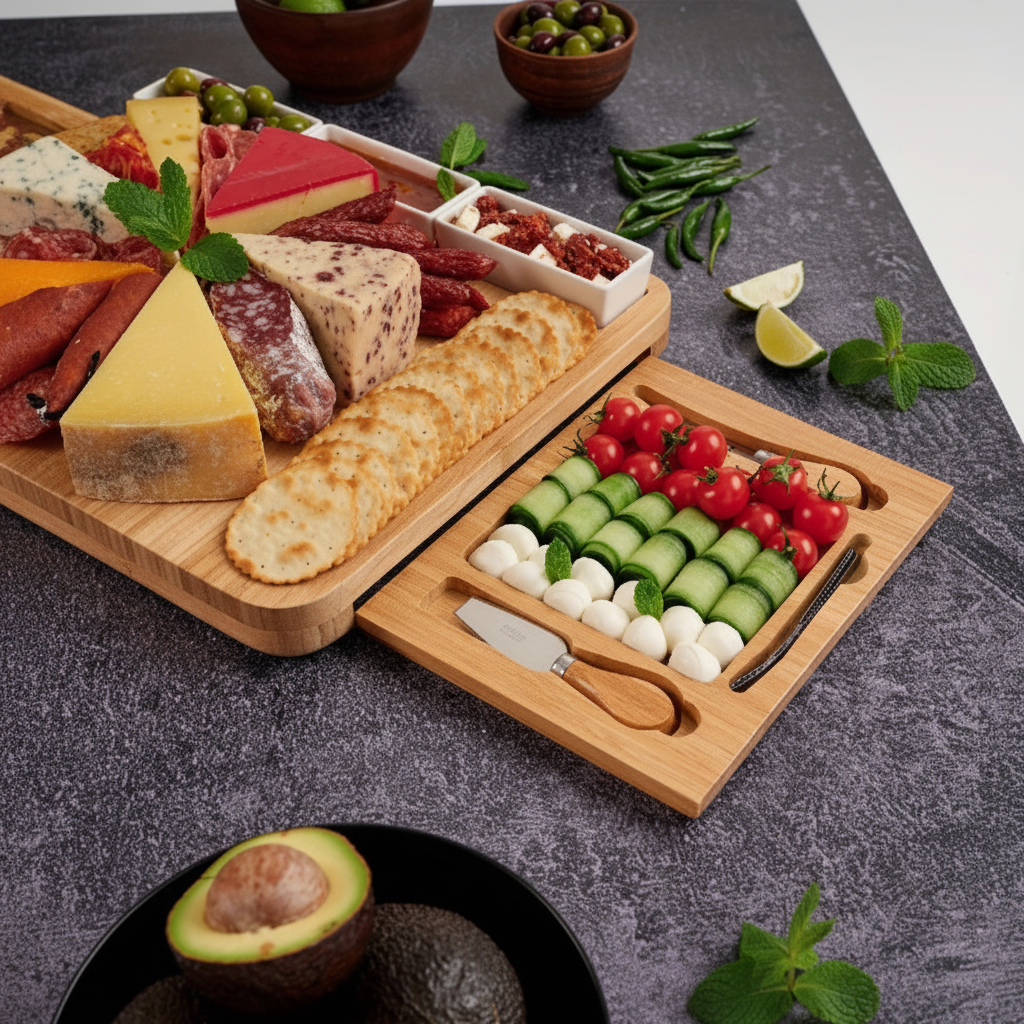 Expandable Bamboo Charcuterie Board